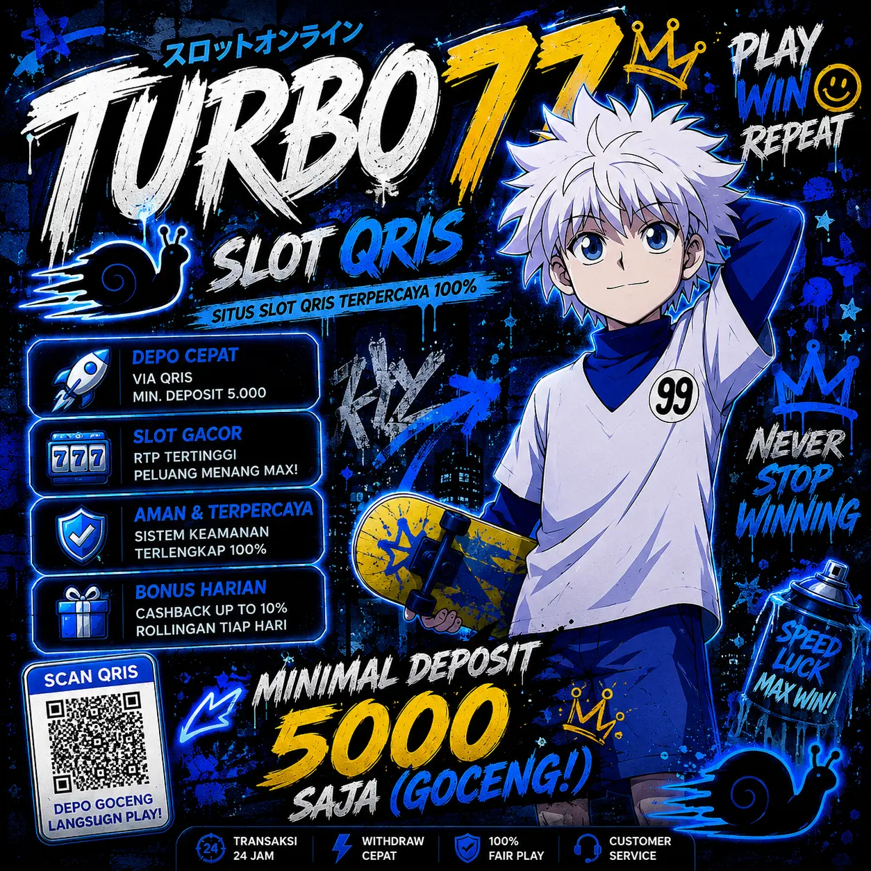 TURBO77 ⚡️ Link Situs Slot QRIS Gacor Hari Ini dengan Minimal Deposit 5000 Paling Murah Deposit 5000 Paling Gacor